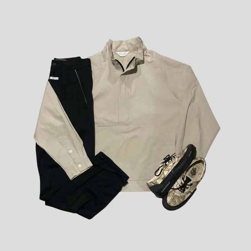 Lafudge Streetwear Gorpcore Windbreaker Pria cream tan photo 1