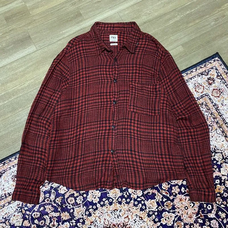 Zara Vintage Y2K Formal shirt Pria red photo 1