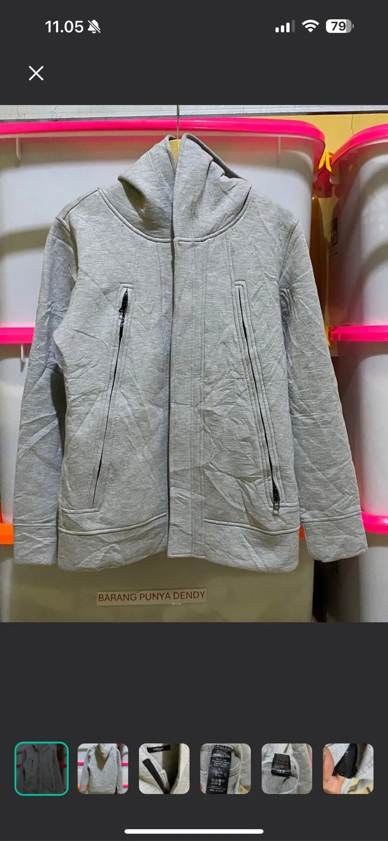 Japanese brand Y2K Luxury Hoody Pria gray photo 1