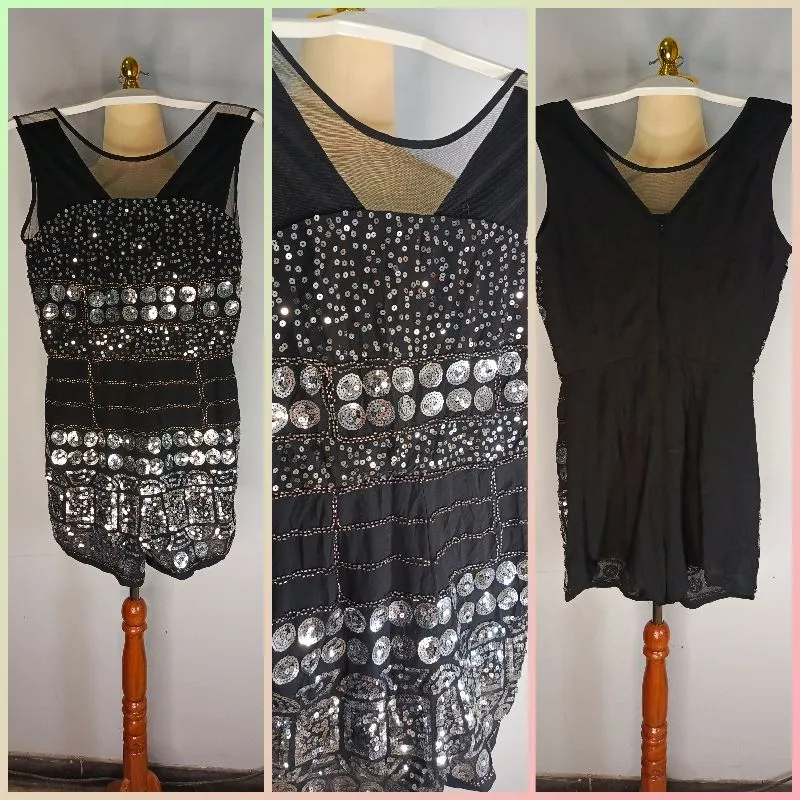 Luxury Avant Garde Jumpsuit Wanita black gray photo 1