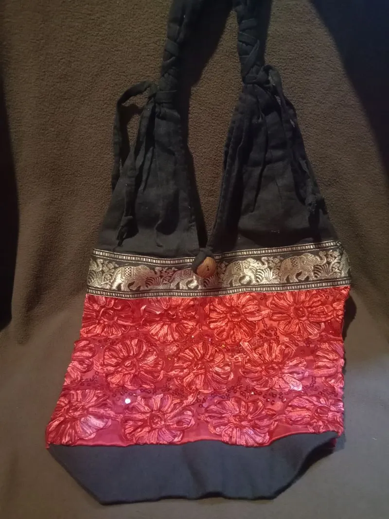 Luxury Shoulder bag Wanita black red photo 1