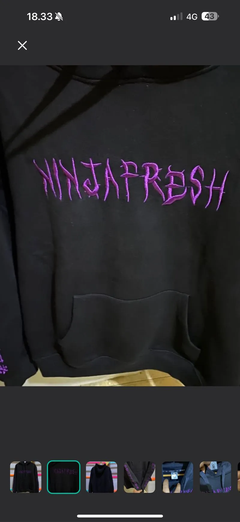 Japanese brand Streetwear Y2K Hoody Pria purple black photo 1
