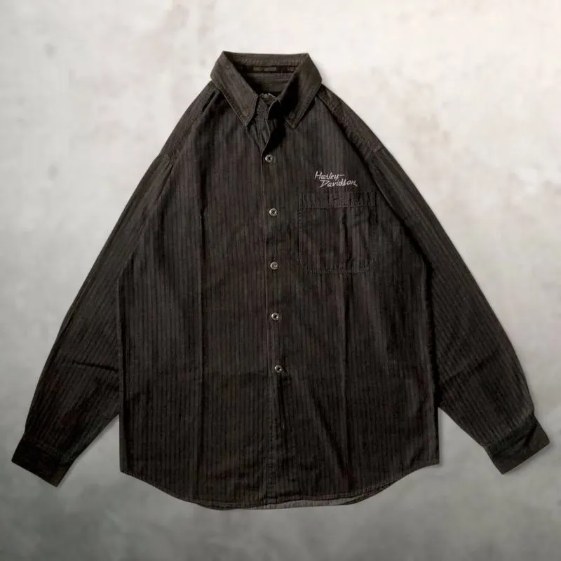 Harley Davidson Vintage Biker Casual shirt Pria gray photo 1