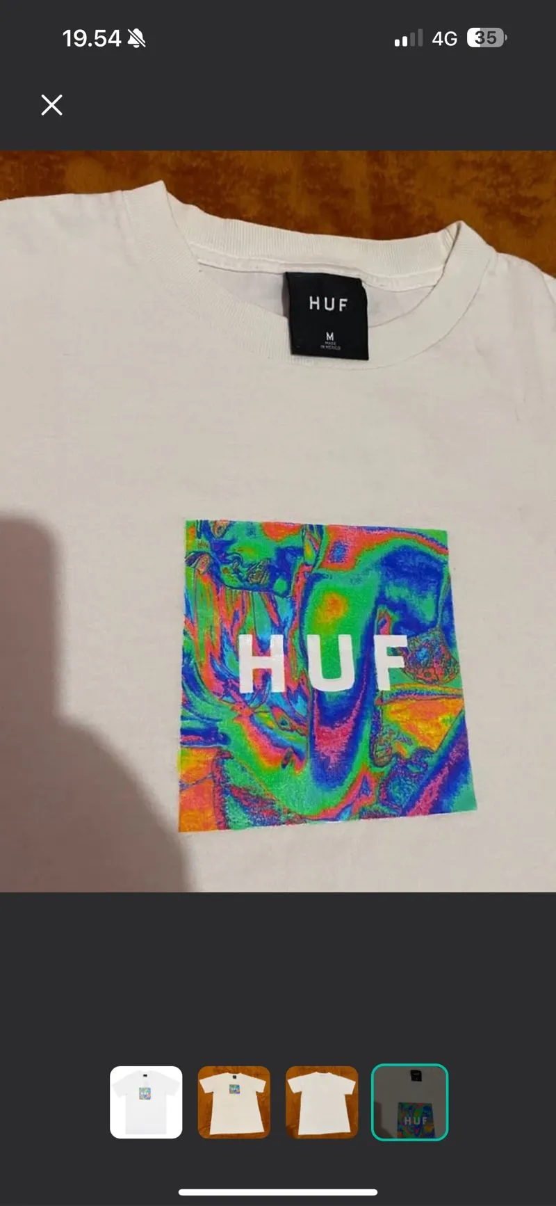 HUF Streetwear Skater T-shirt Pria multicolor white photo 1