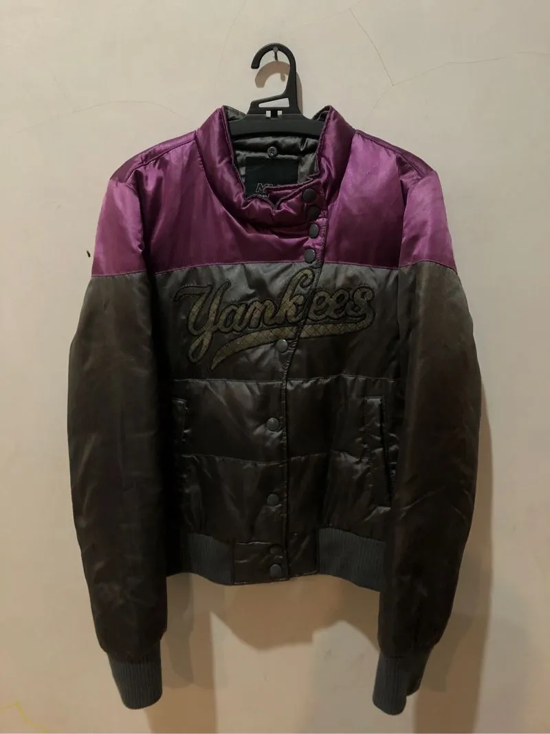 MLB Streetwear Sportswear Puffer jacket Wanita pink gray photo 1