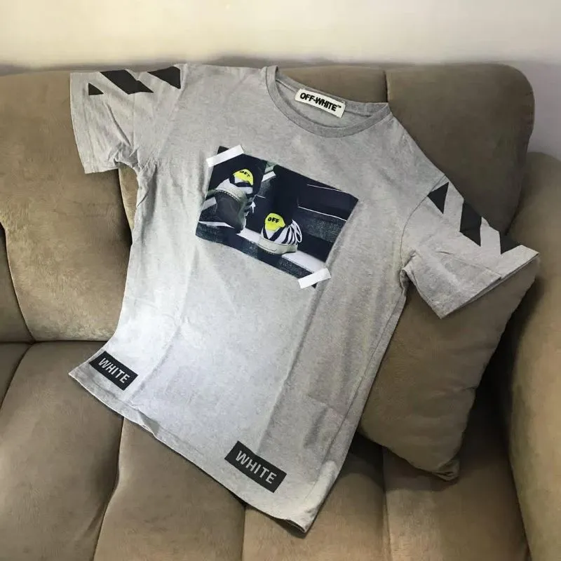Off-White Luxury Indie T-shirt Pria silver photo 1