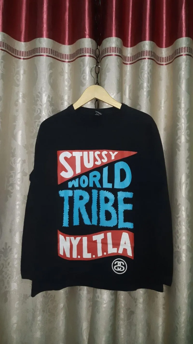 Stussy Vintage Streetwear T-shirt Pria black photo 1