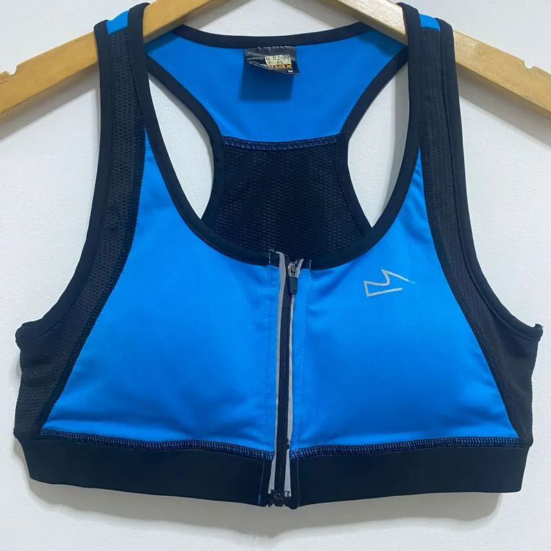 Streetwear Sportswear Bra Wanita blue black photo 1