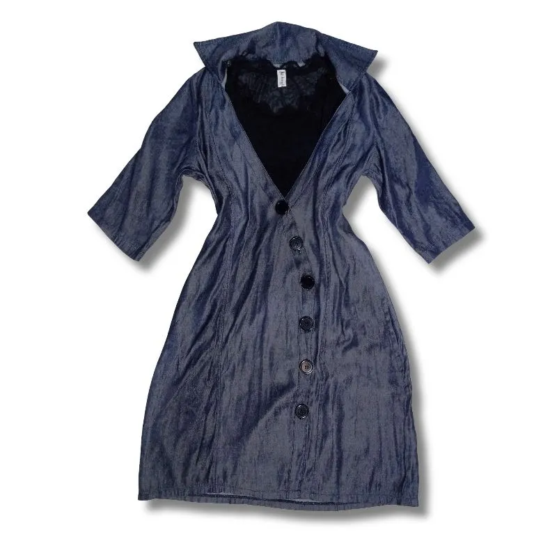 Goth Casual Midi dress Wanita navy photo 1