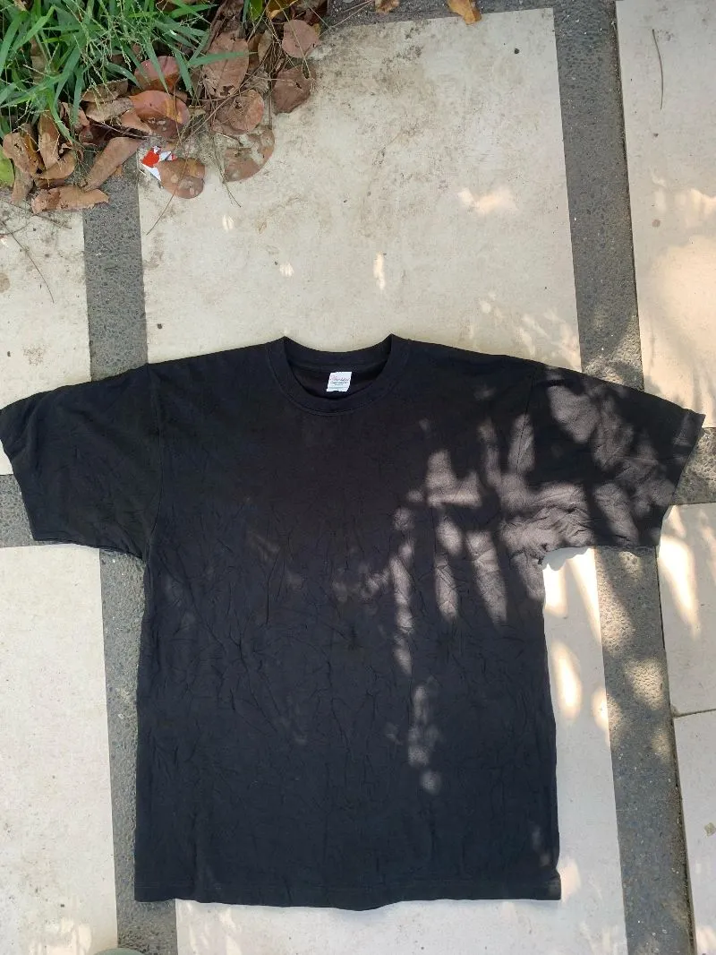 Japanese brand Streetwear Minimalist T-shirt Pria black photo 1