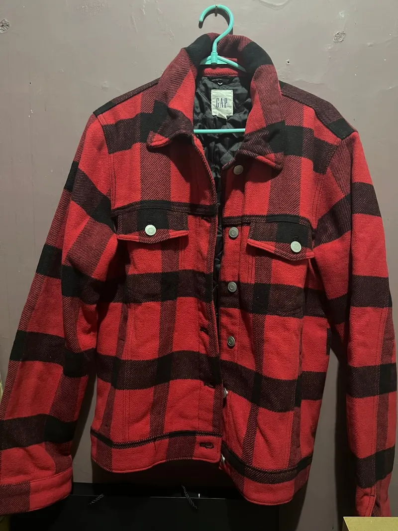GAP Streetwear Casual Pea coat Wanita red black photo 1