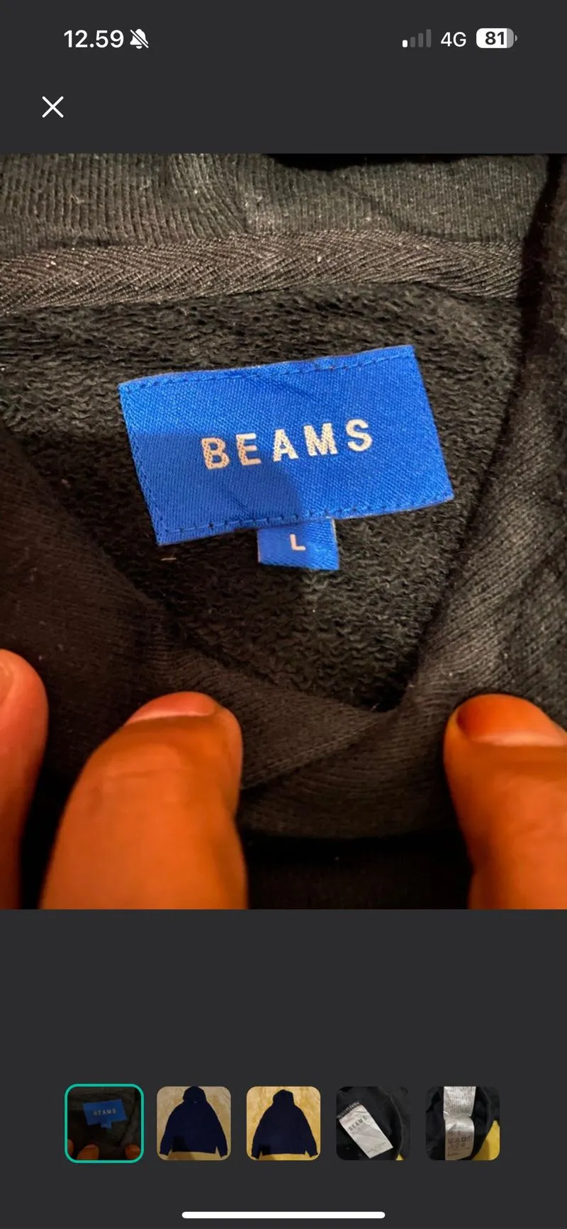 Beams Streetwear Hoody Pria black photo 1