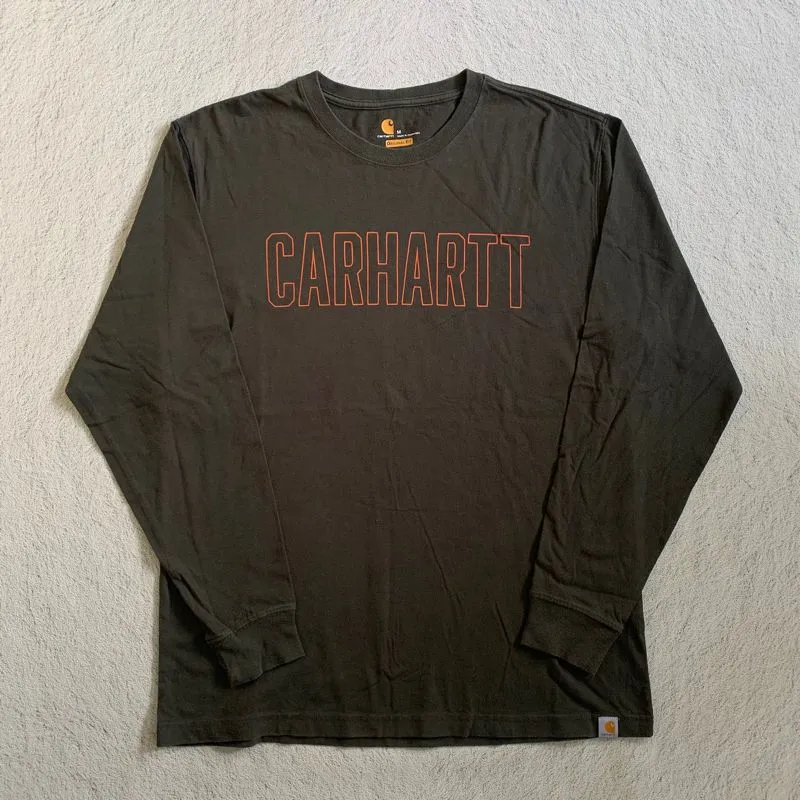 Carhartt Streetwear Casual T-shirt Pria green black photo 1