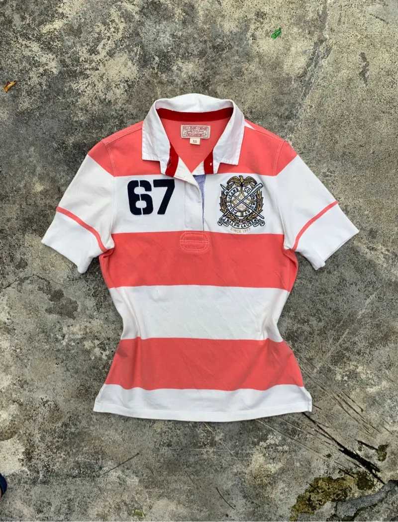 Polo Ralph Lauren Y2K Sportswear T-shirt Wanita orange white photo 1