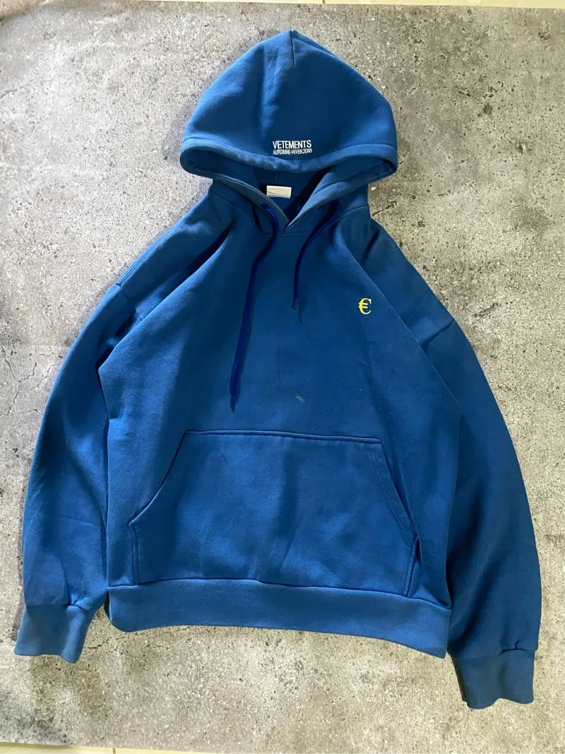 VETEMENTS Streetwear Luxury Hoody Pria blue photo 1
