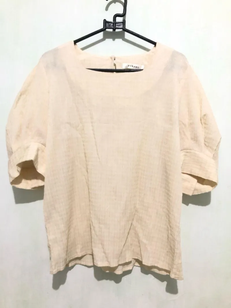 Casual Blouse Wanita yellow cream photo 1