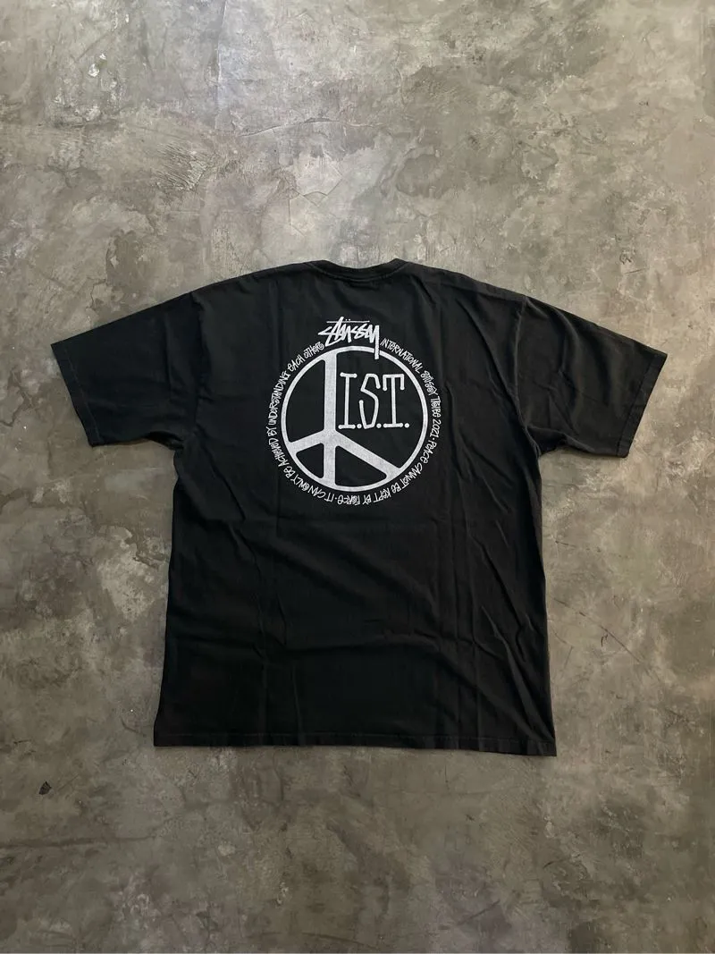 Stussy Streetwear Y2K T-shirt Pria black photo 1