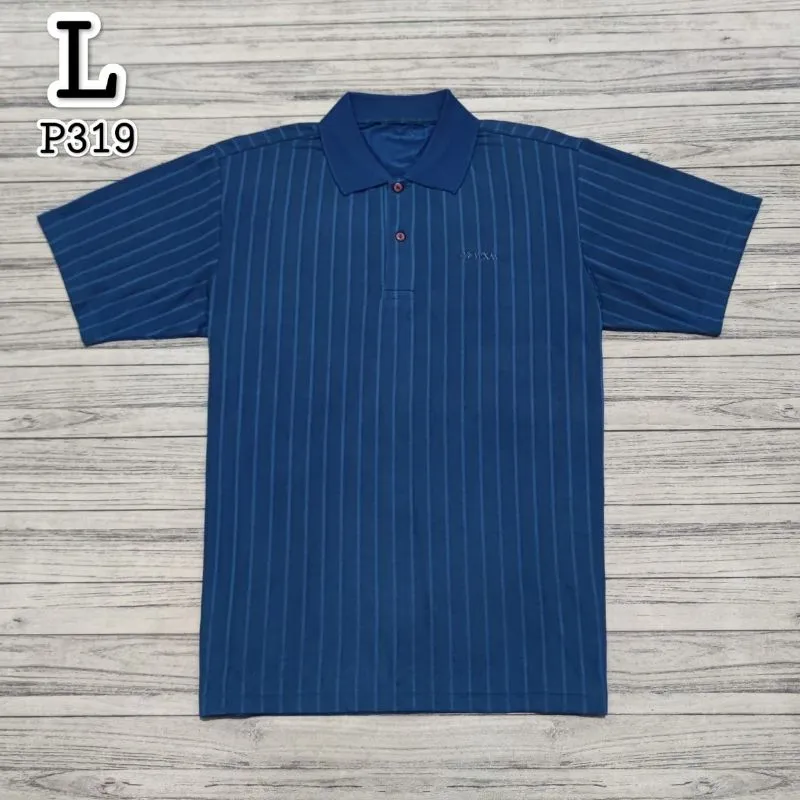 Casual Polo shirt Pria blue photo 1