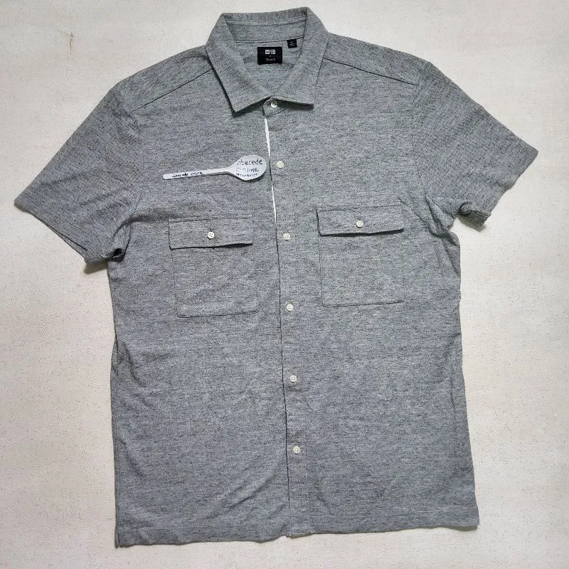 Uniqlo Y2K Casual Polo shirt Pria gray photo 1