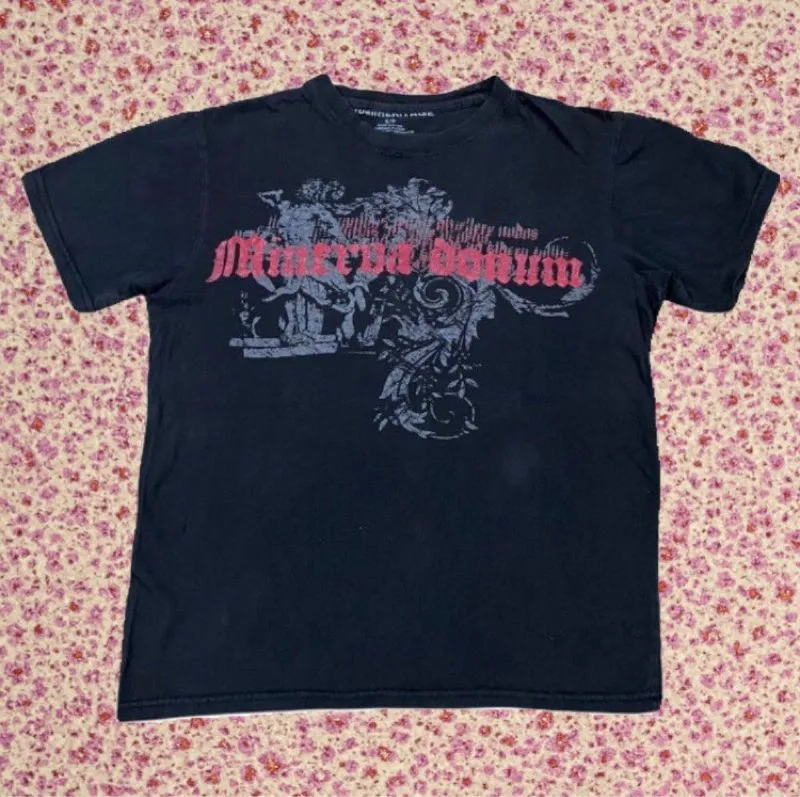Y2K Grunge T-shirt Pria black photo 1