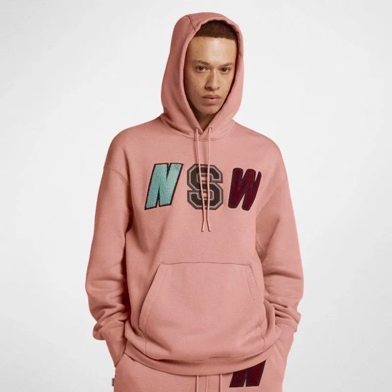 nike nsw pink hoodie