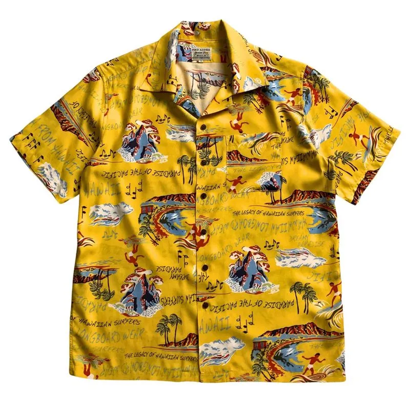 Piko Sports Vintage Sportswear Casual shirt Pria yellow photo 1