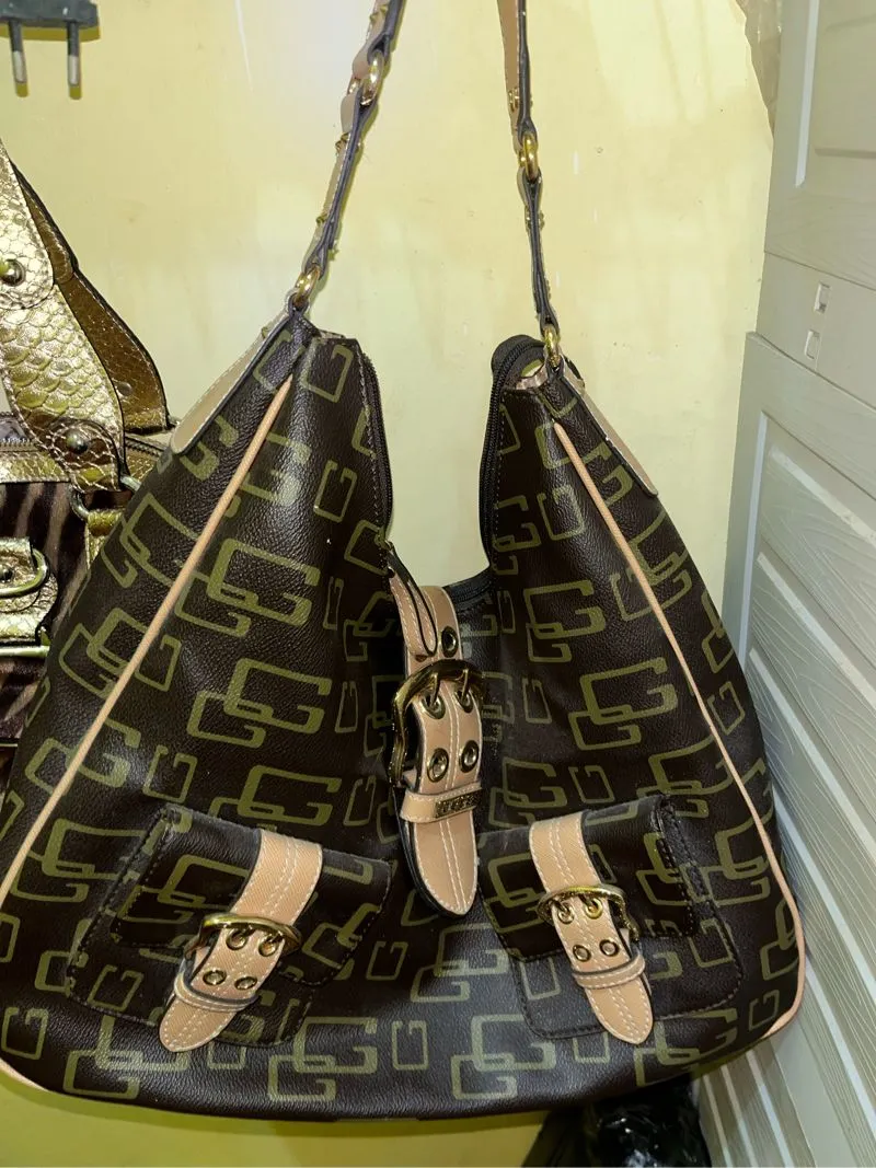Guess Luxury Crossbody Bag Wanita tan brown photo 1