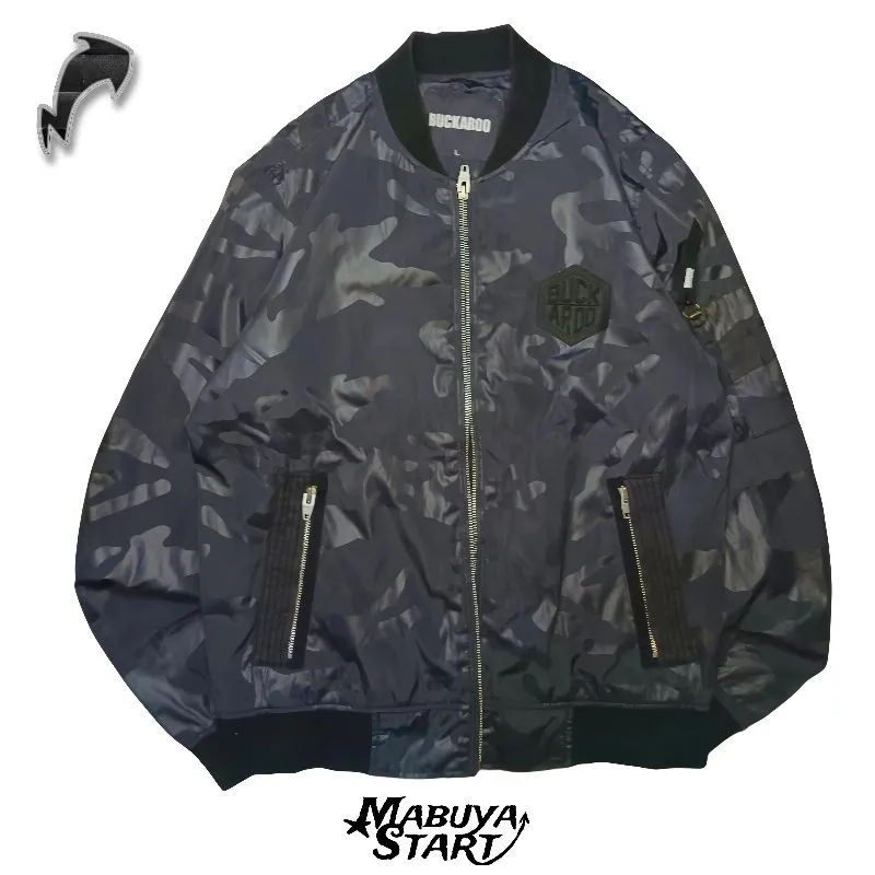 Buckaroo Streetwear Casual Bomber jacket Pria black gray photo 1