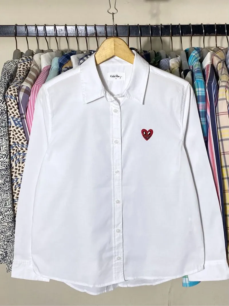 Keith Haring Casual Shirt Wanita white photo 1