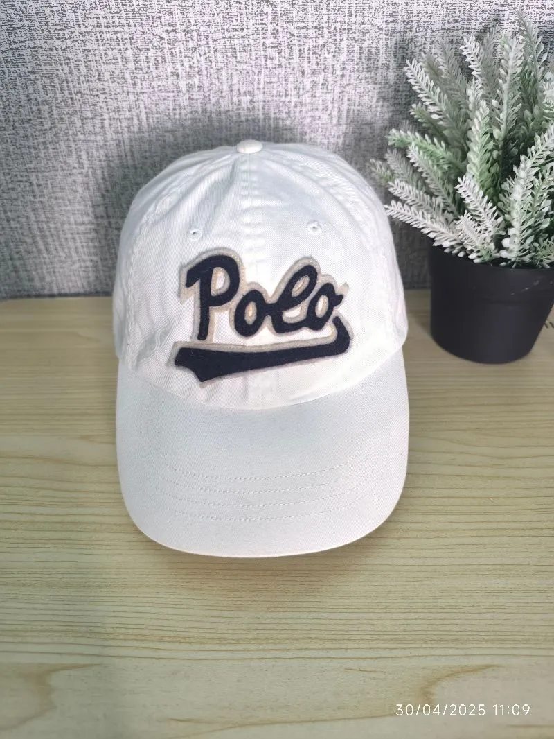 Polo Ralph Lauren Streetwear Y2K Hat Pria white photo 1