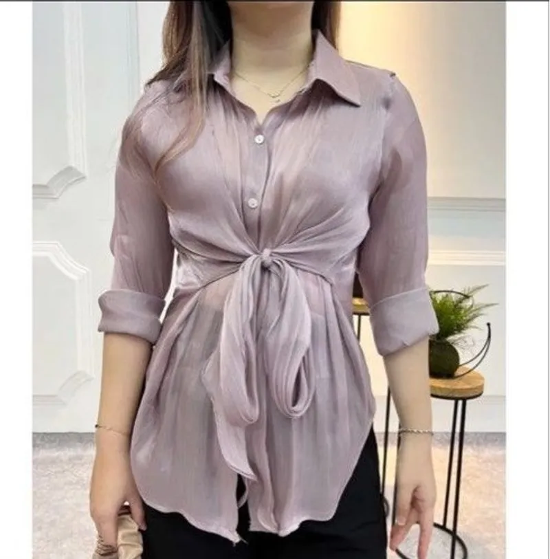 Streetwear Casual Blouse Wanita purple photo 1