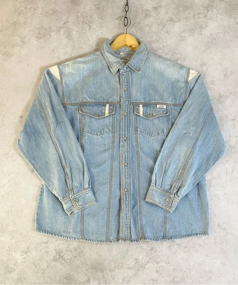John F. Gee Vintage Casual shirt Pria blue photo 1