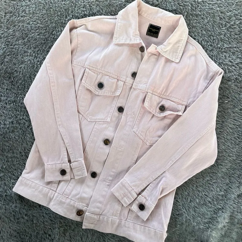 Zara Vintage Casual Denim jacket Wanita pink photo 1
