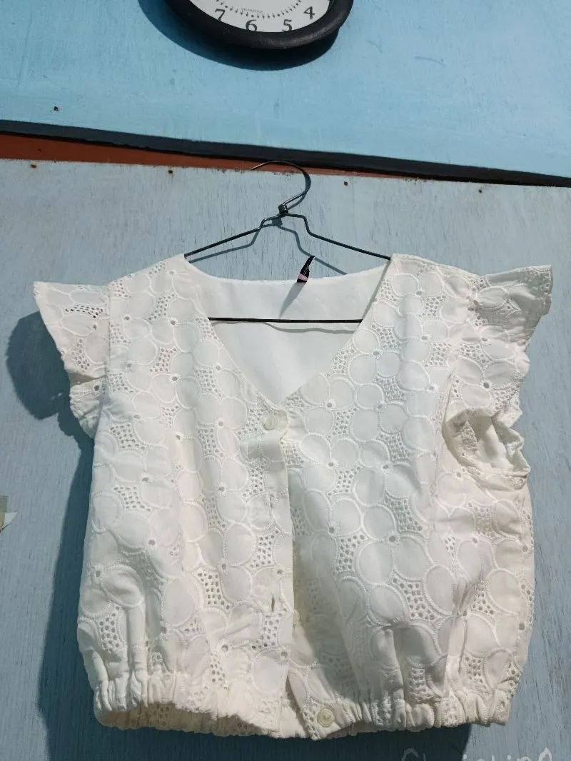 Colorbox Casual Crop top Wanita white photo 1