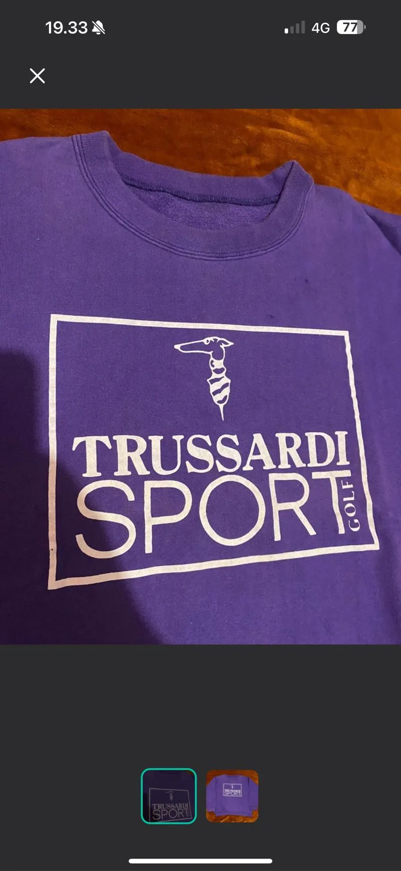 Trussardi Streetwear Sportswear Sweatshirt Pria purple photo 1