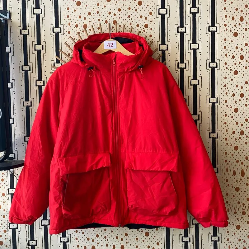 Uniqlo Streetwear Casual Puffer jacket Wanita red photo 1