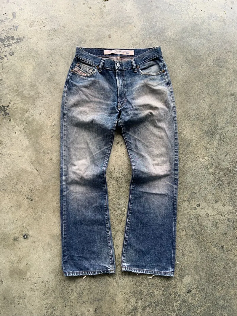 Diesel Streetwear Grunge Jeans Pria blue photo 1