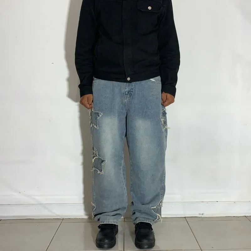 Baggy Jeans Blue Star📹 photo 1
