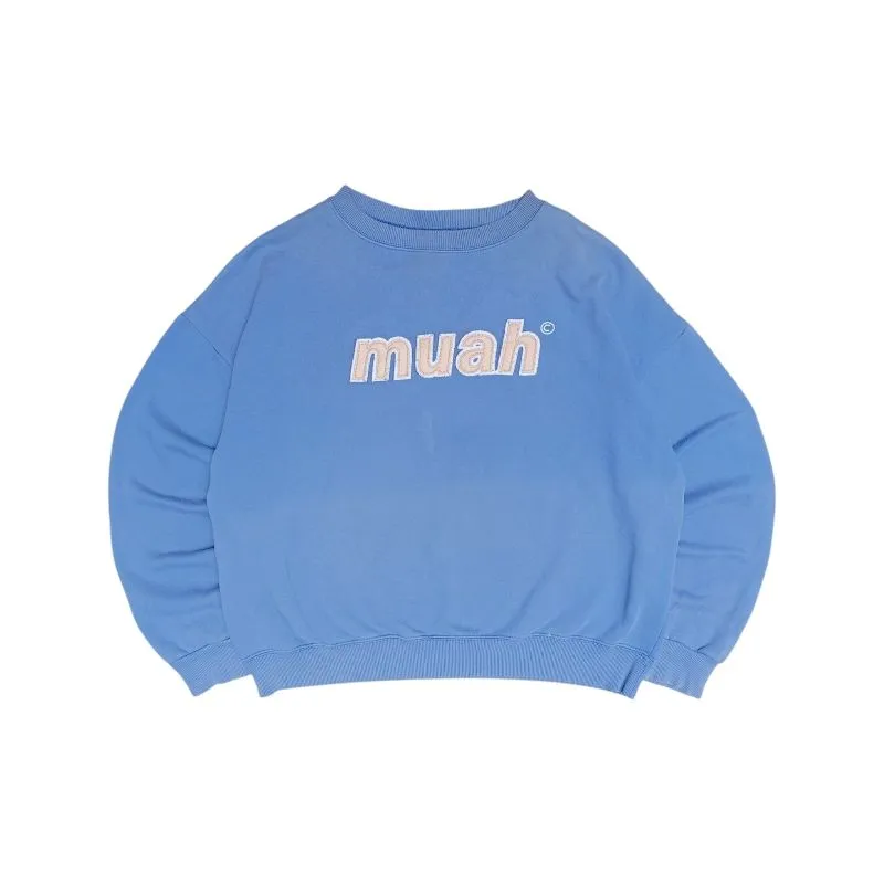 Muah Muah Streetwear Sweatshirt Pria blue photo 1