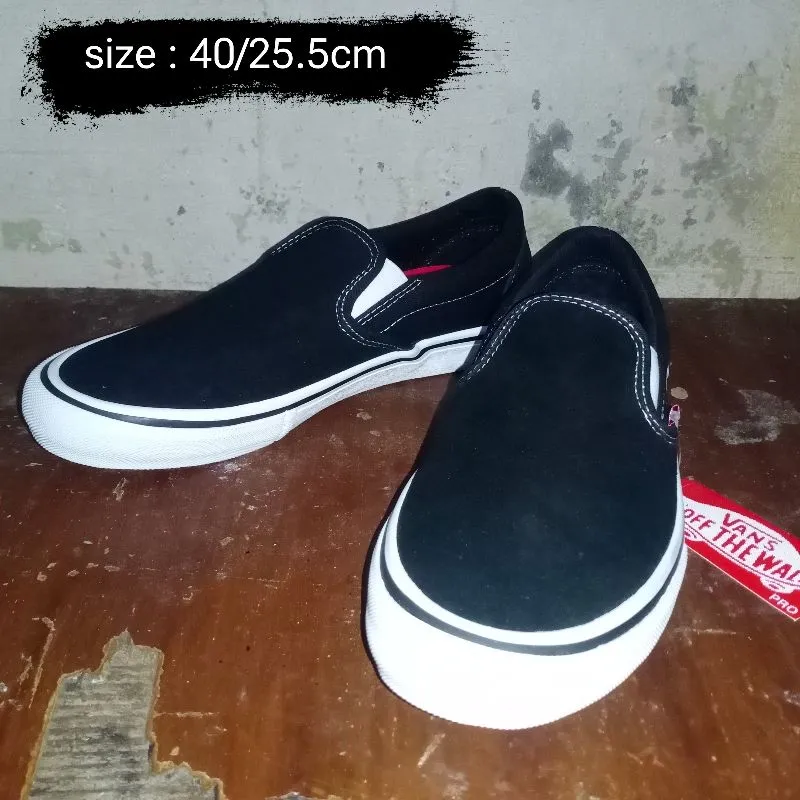 VANS SLIP ON PRO BLACK WHITE ( BNIB ) photo 1
