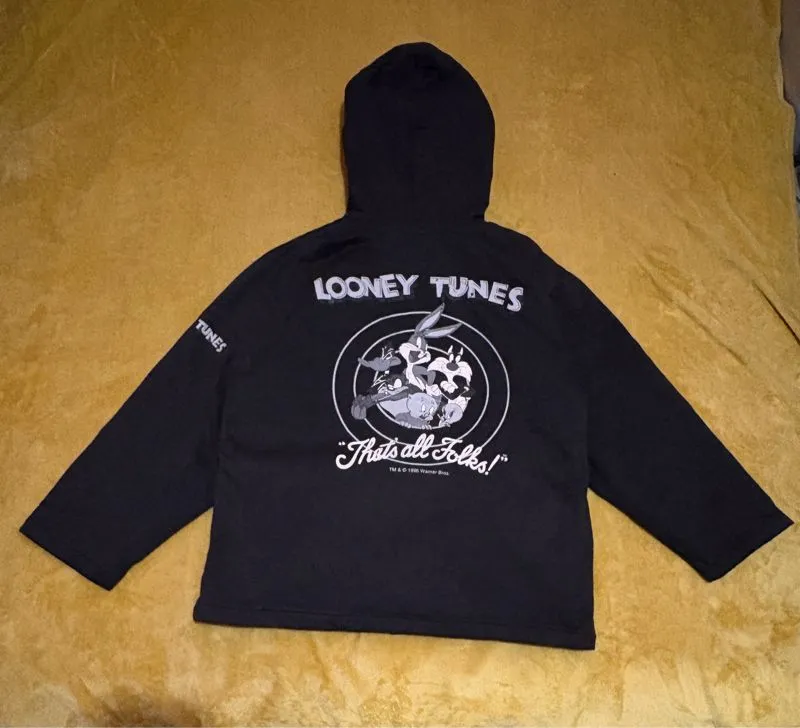 Vintage 90s 1996 Warner Bros Looney Tunes Cartoons Hoodie photo 1