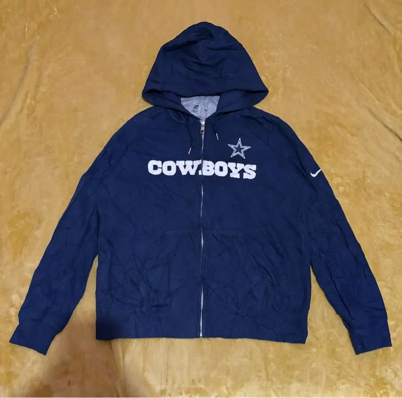 Nike Team Apparel Dallas Cowboys Zip Embroidered Hoodie photo 1