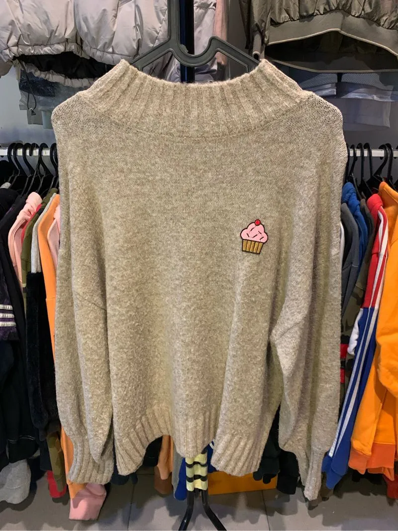 Casual Sweater Wanita tan photo 1