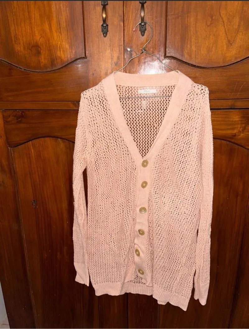 Long Cardigan Pink photo 1
