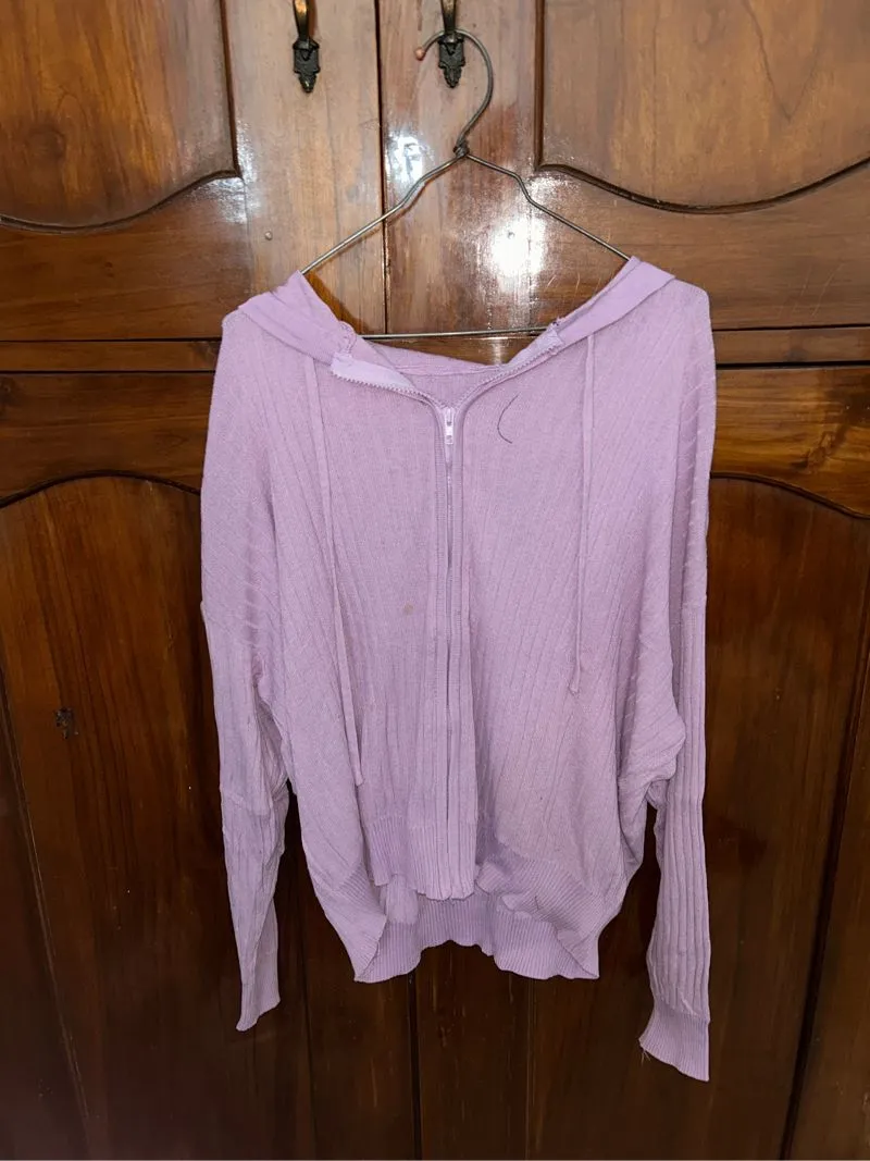 Hoodie Zipper Ungu photo 1