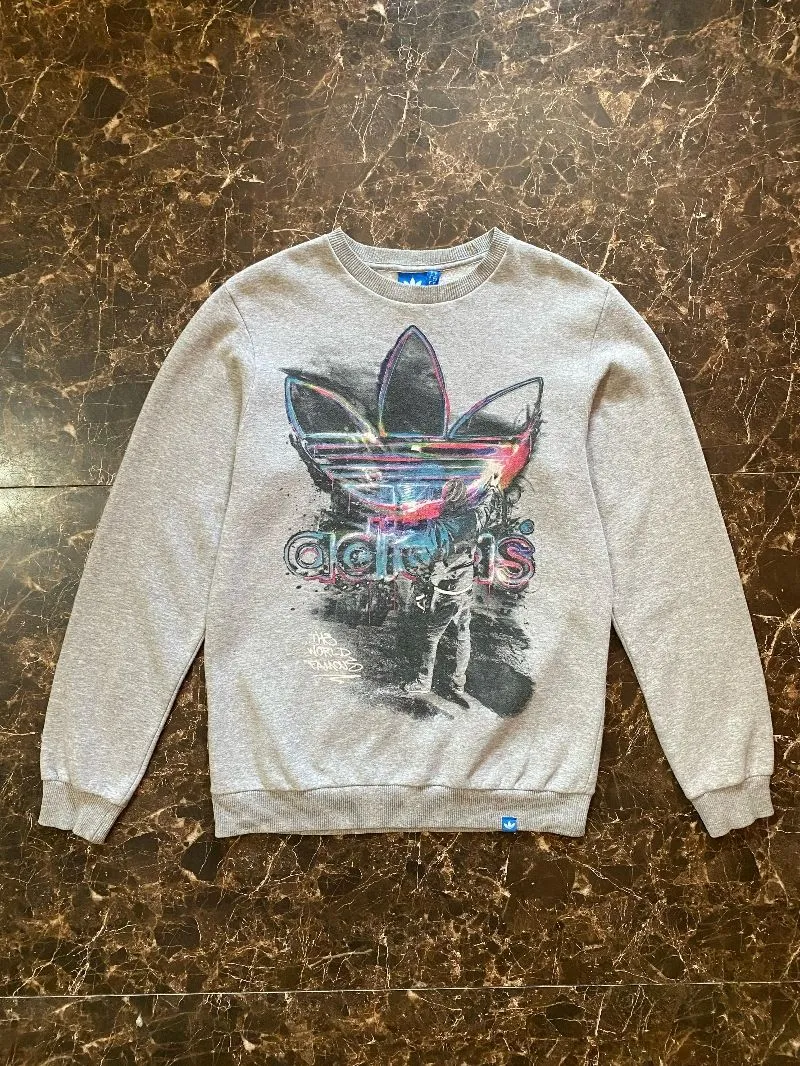 Adidas Casual Sweater Pria gray photo 1