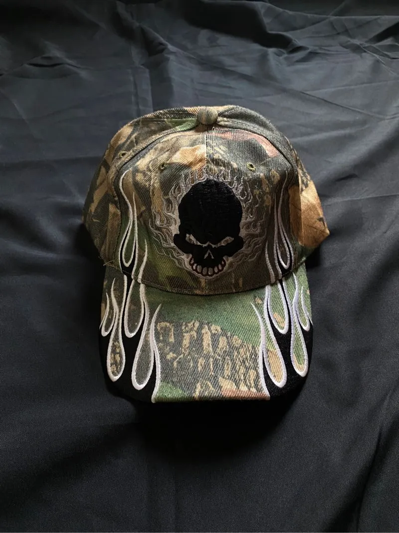topi flame realtree skull tengkorak skena  photo 1