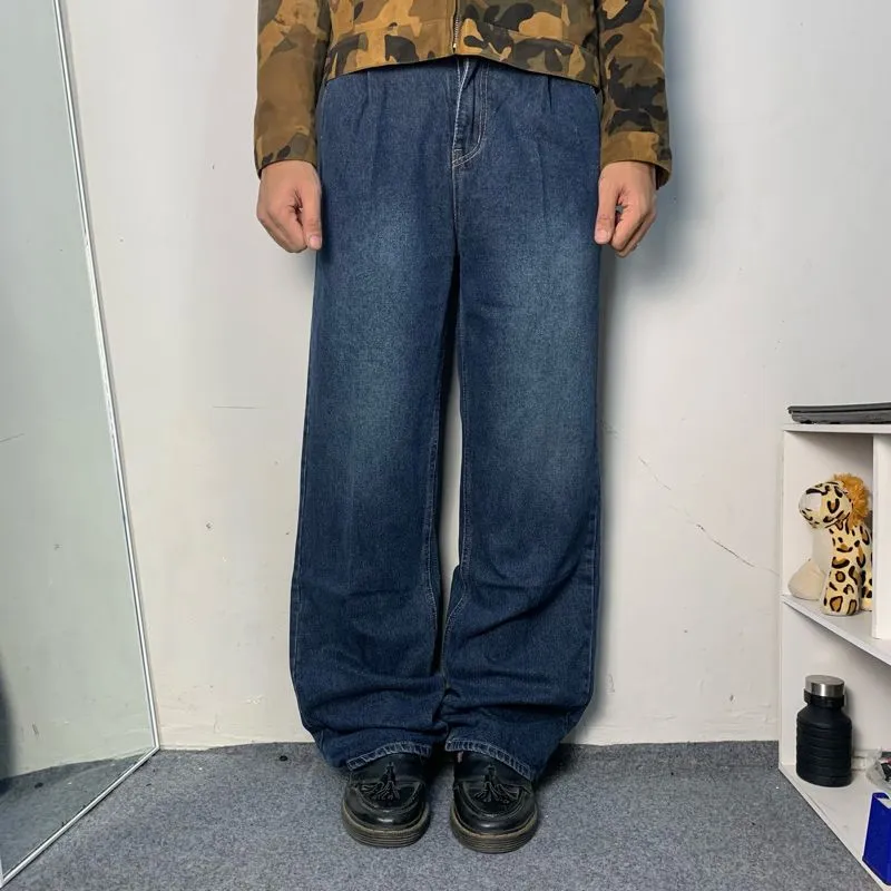 Streetwear Y2K Jeans Pria blue photo 1