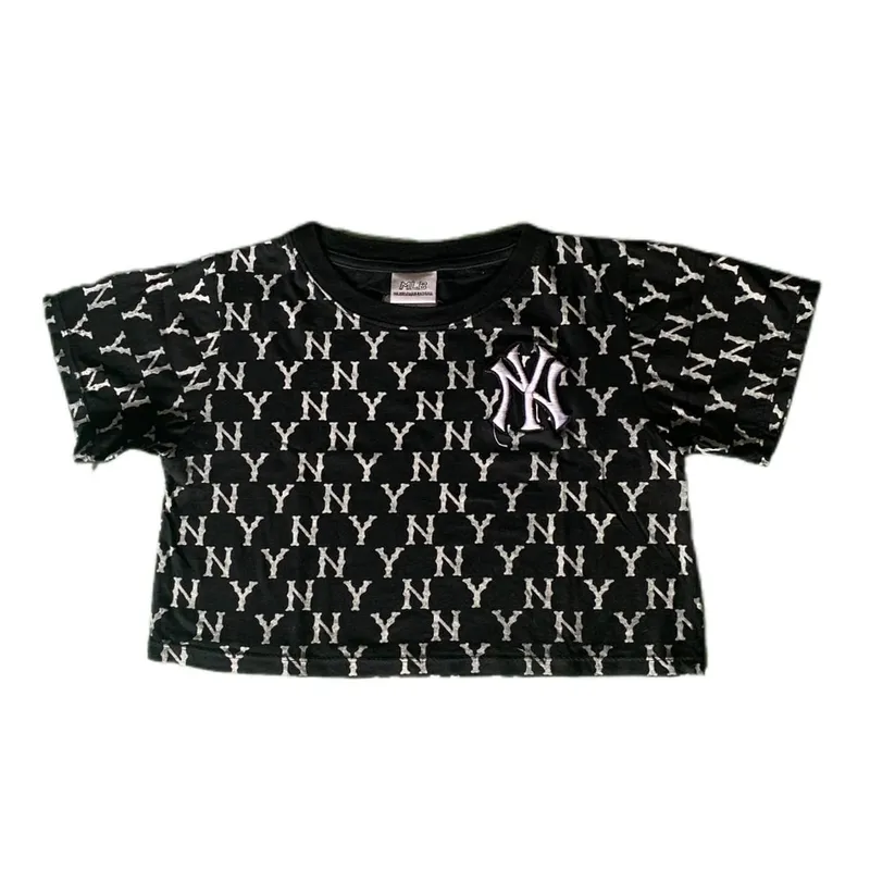 MLB Casual Crop top Wanita white black photo 1