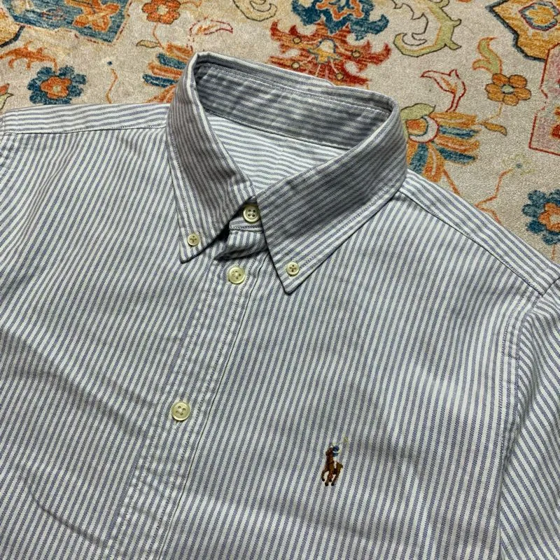 Polo Ralph Lauren Y2K Casual Casual shirt Pria white blue photo 1